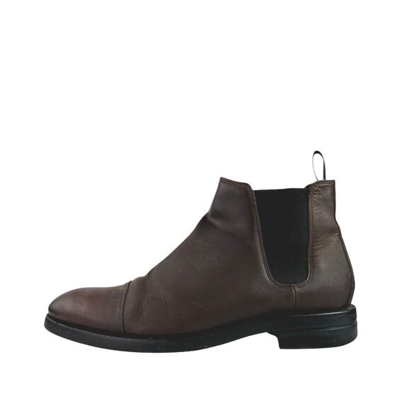 Cole Haan Men's Brown Leather Cap Toe Waterproof Slip On Ankle Boots Size 7.5 - Picture 1 of 7